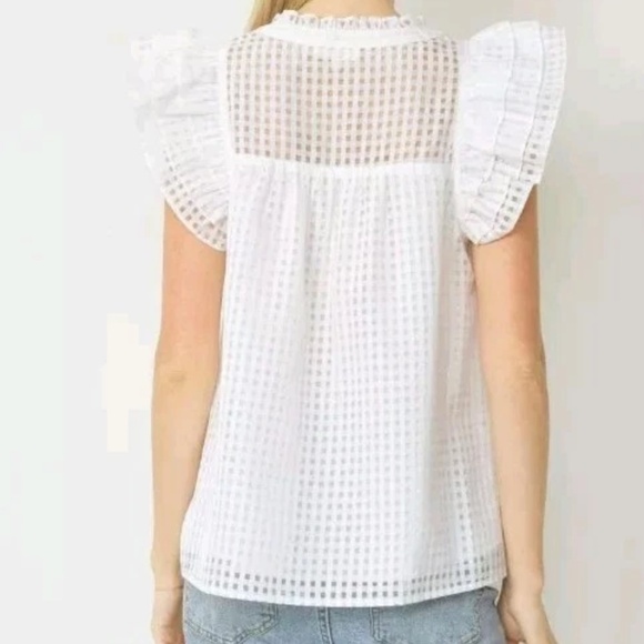 Shein Matilda panel flutter sleeve blouse top.  CONT T - Picture 11 of 11